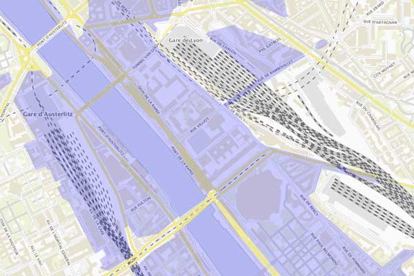 zone-inondable Strefa powodziowa Paryża Gare de Lyon